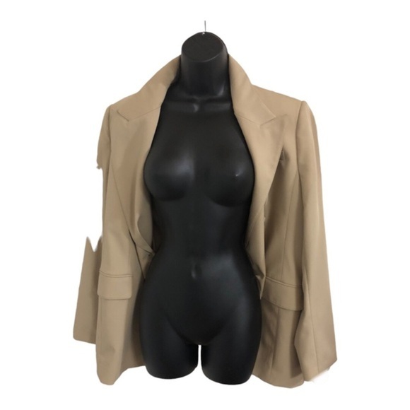 BR banana republic bespoke tan double breasted blazer jacket size 8 brand new - Picture 9 of 13